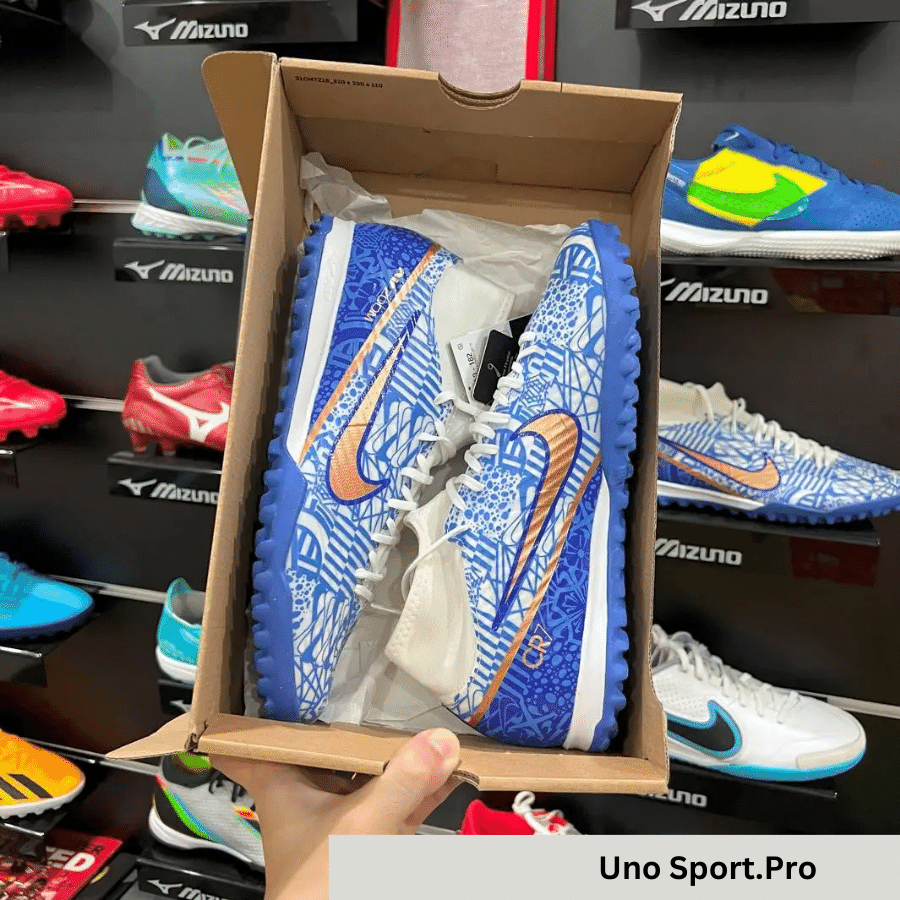 NIKE ZOOM MERCURIAL SUPERFLY 9 ACADEMY CR7 TF – TRẮNG XANH – DQ5320-182 - Ảnh 7